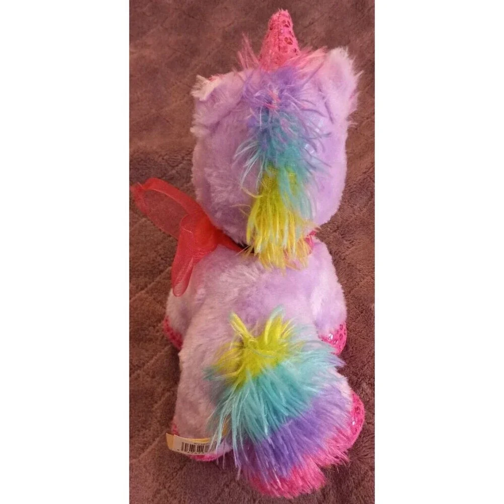 Purple Unicorn Pink Horn/Feet/Ears Stuffed Animal 8